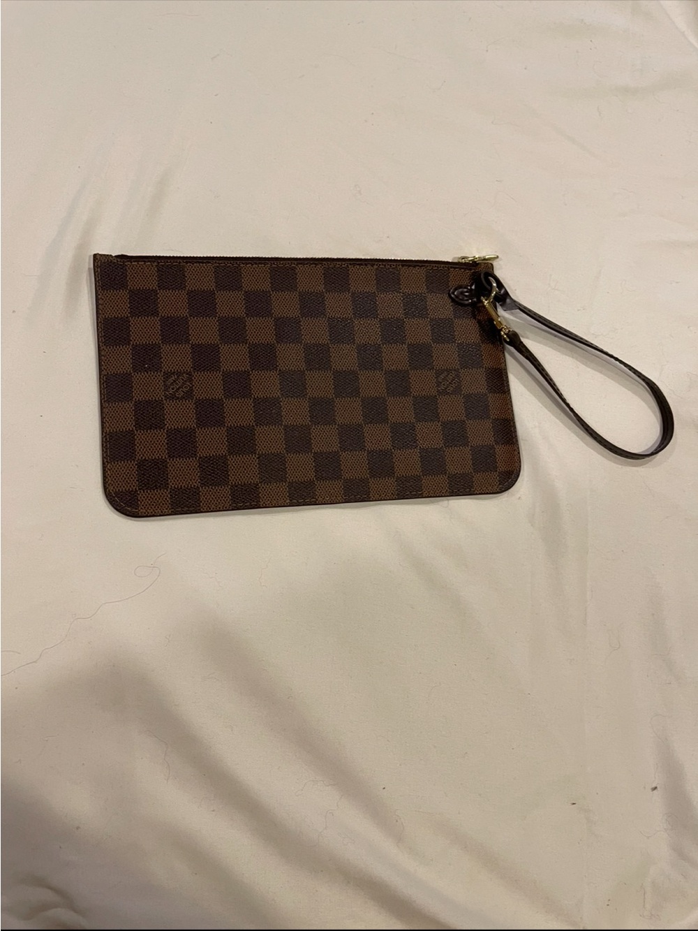 Louis‎ Vuitton Brown Damier Wristlet Pouch